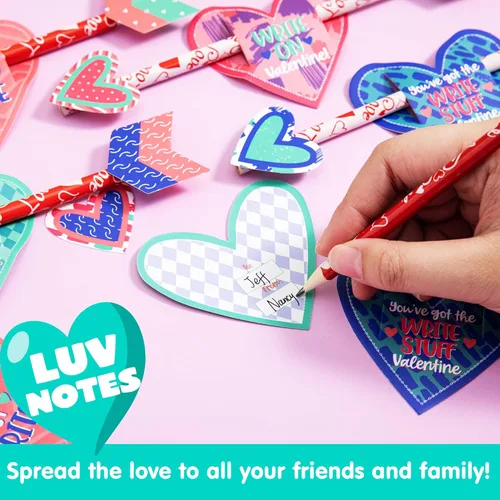 Miniatura 5 de JOYIN - 36 tarjetas de regalo del Día de San Valentín con flecha de Cupido de lápiz, para intercambio de San Valentín y premios de fiesta