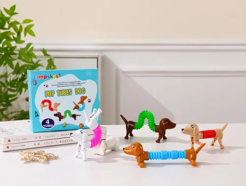 Miniatura 4 de Tubos para presionar para perros, juguetes sensoriales para niños con autismo, juguetes antiestrés para niños pequeños, recuerdos de fiesta
