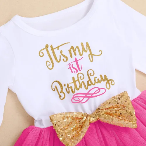 Miniatura 4 de ODASDO Vestido tutú de manga larga con diadema de lazo, 2 piezas para niñas pequeñas con diadema de lazo, 2 piezas
