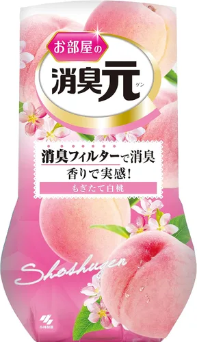 Kobayashi Shoshugen para ambientador de habitación/Toliet. De la habitación extinguiendo Nioi-moto Nono melocotón blanco fresco 13.5 fl oz