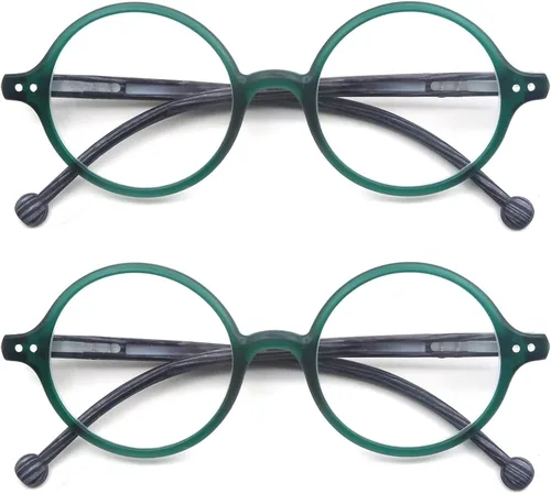 Miniatura 10 de Gafas de Lectura Redondas para Mujeres y Hombres con Bloqueo de Luz Azul, Lectores Circulares Unisex Ultraligeros, Gafas de Lectura sin Prescripción