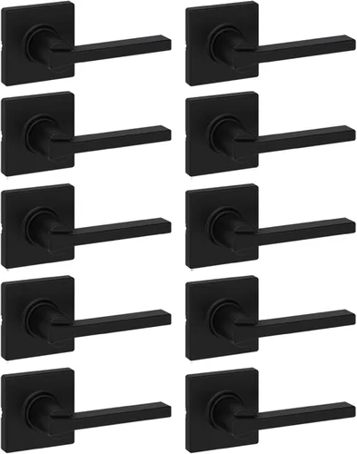 Miniatura 34 de Kwikset Casey - Manija de puerta de paso interior, palanca para puertas de armario y pasillo, manija reversible sin bloqueo, negro mate