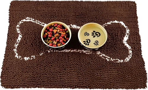 Miniatura 10 de Soggy Doggy Slopmat - Tapete de comida para perros, tapete de microfibra absorbente de felpilla para alimentación de mascotas para alimentos