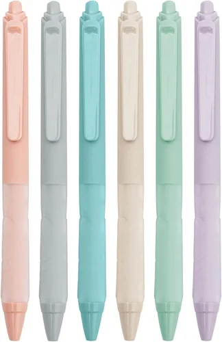 Miniatura 9 de Linbsunne - Bolígrafos de punta media de 1 mm con agarre súper suave para hombres y mujeres, bolígrafo retráctil negro (paquete de 12)