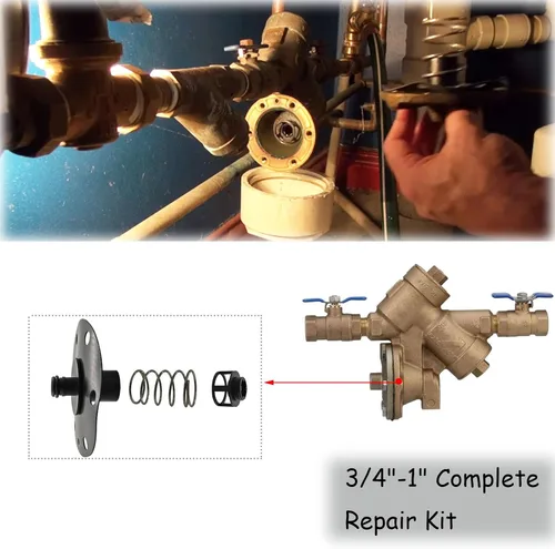Miniatura 2 de Kit completo de reparación de reflujo de 3/4"-1" para Zurn Wilkins 975XL 975XL2 Preventer de reflujo interno completo de resortes de resortes