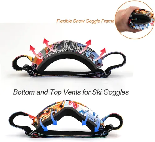 Miniatura 5 de Gafas de esquí para niños, con correa antideslizante, gafas de snowboard