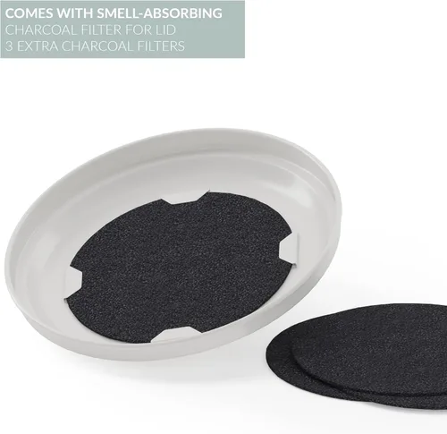 Miniatura 5 de Barnyard Designs Contenedor de Compost para Encimera de Cocina - Compostador de Encimera de 1.2 Galones con Filtros Extra Absorbentes de Olores