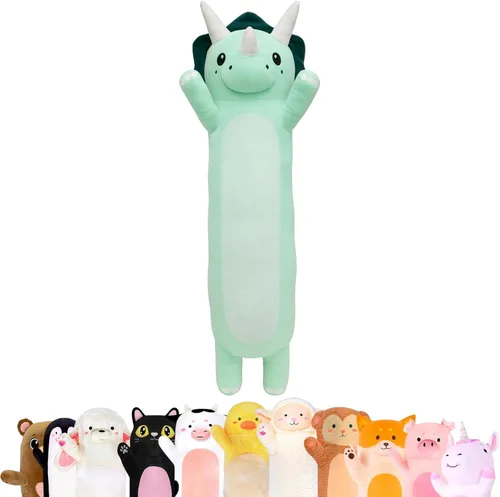 Miniatura 12 de Almohada de cuerpo de cordero de peluche Cuddle Paws para niños Almohada larga de peluche para abrazar Juguete suave para abrazar Regalo