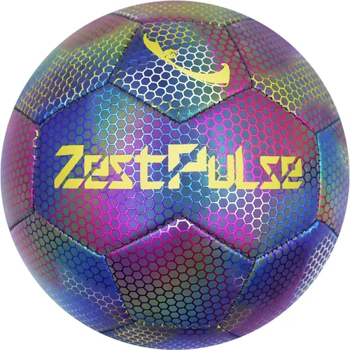 Miniatura 2 de Balón de fútbol holográfico reflectante tamaño 3, 4 y 5 para niños y adultos, alta visibilidad para juegos nocturnos y entrenamiento, regalo ideal