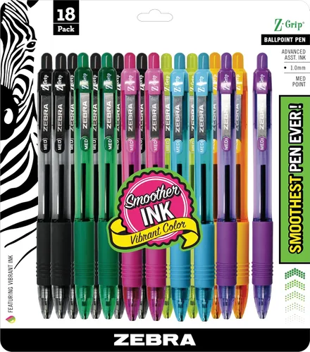 Miniatura 15 de Bolígrafo Zebra Pen Z-Grip retráctil, punta media, 1.0 mm, varios colores - 5