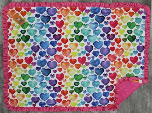 Miniatura 3 de Dear Baby Gear Manta de bebé de lujo con diseño de corazón, doble capa, reversible, hitos y regalos infantiles para niñas, mantas para niños