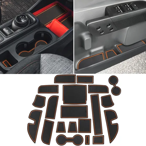 Miniatura 10 de Auovo Inserto para Portavasos Compatible con Accesorios Ford Maverick 2022 2023 2024 2025 Forros para Portavasos de Consola Central Forros para Negro