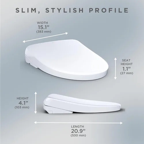 Miniatura 8 de TOTO WASHLET+ S7 - Asiento de inodoro electrónico con bidé EWATER+ con limpieza de tazón y varita y tapa contemporánea, alargado, algodón blanco