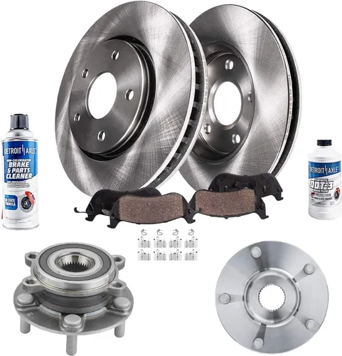 Miniatura 74 de Detroit Axle - 4 rotores de freno para Ford 2012 2013 2014 F-150 Lobo, repuesto de rotores de freno de disco: rotor delantero de 13.78 pulgadas