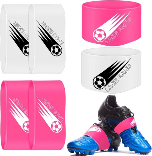 Miniatura 11 de Patelai 4 piezas de cubierta de cordón para tacos de fútbol, banda de zapato de fútbol, cubierta de zapato de fútbol, bandas de taco de fútbol