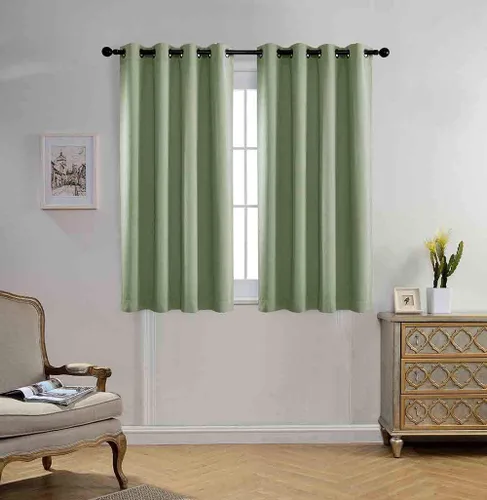Miniatura 33 de Miuco paneles de cortina de oscurecimiento con arandelas, cortinas opacas con textura para salón, juego de 2