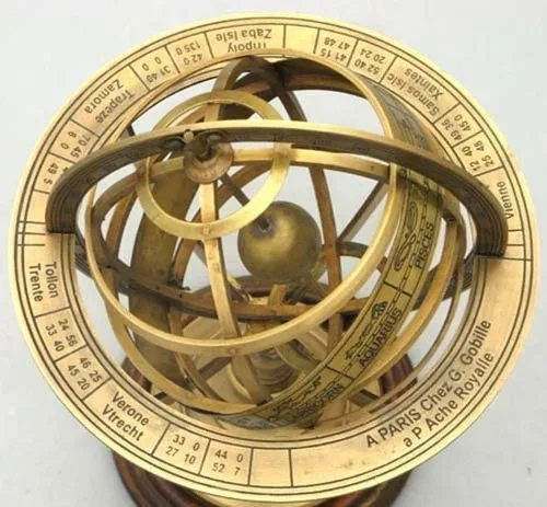 Miniatura 4 de RedSkyTrader Globo Celestial Armilar con Acabado Antiguo de Latón con Grabados del Zodiaco