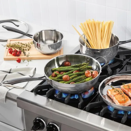 Miniatura 5 de Cuisinart RADIANT PRO - Juego de utensilios de cocina de acero inoxidable con acabado de titanio cepillado (8 piezas)
