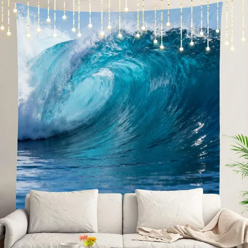 Miniatura 119 de Shrahala Tapiz de pared con paisaje de lago de otoño, bosque amarillo, para colgar en la pared, tapiz grande, decoración de fibra de poliéster