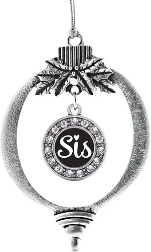 Miniatura 114 de Inspired Silver - Bonita bandera estadounidense - Adorno de Navidad plateado - Adorno de árbol de Navidad con dije circular con circonita cúbica
