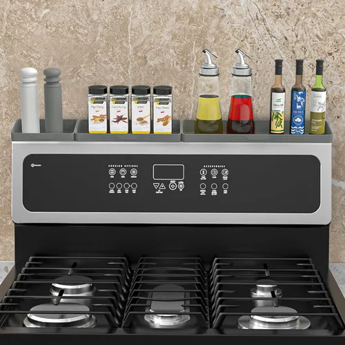 Miniatura 7 de Estante magnético de silicona de 30"/24"/20" para cocina, suave, flexible, fuerte, magnético, resistente al calor, sobre la estufa, estante de 3