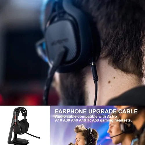 Miniatura 7 de Cable de repuesto de auriculares de 2M de 6.5 pies con control de volumen para Astro A10/A30/A40/A50, cable de auriculares para PS5/PS4/Xbox Series