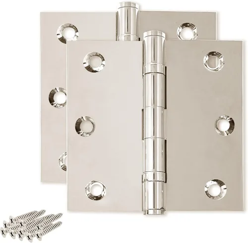 Miniatura 14 de Solid Brass Door Hinge Heavy Duty Ball Bearing 3.5 x 3.5 Inch - Set of 2 Hinges (Antique Brass)