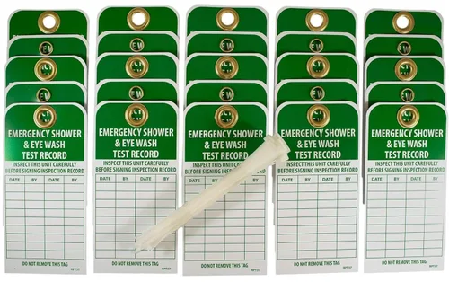 Miniatura 6 de NMC RPT37 - Etiqueta de registro de prueba de emergencia para ducha y lavado de ojos, [Paquete de 25] 3 pulgadas x 6 pulgadas. Etiqueta