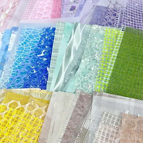 Miniatura 7 de PRSTINCOL 90 hojas de papel de álbum de recortes con tela de malla, paquete de 6 papeles estéticos variados para álbumes de recortes, suministros