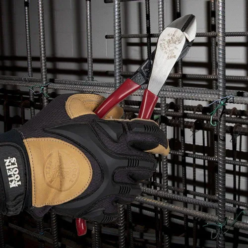 Miniatura 7 de Klein Tools Alicates D2000-9ST, cortadores laterales son alicates resistentes de 9 pulgadas para barras de refuerzo, ACSR, tornillos, clavos