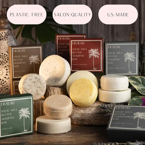 Miniatura 2 de Barra de acondicionador sólida XL de manteca de karité, fabricada en Estados Unidos, sin colores ni fragancias artificiales, vegana, libre