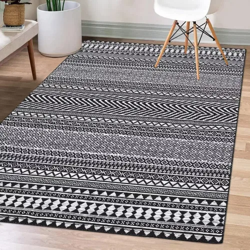 Miniatura 9 de GlowSol Alfombra de pasillo de 2 x 6 pies, moderna geométrica, suave, lavable, antideslizante, para interiores, cocina, sala de estar, dormitorio