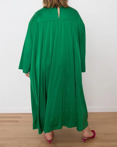 Miniatura 4 de The Drop Maxi Vestido de Manga Larga Verde Esmeralda para Mujer por itsmekellieb