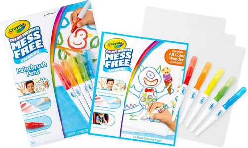 Crayola Color Wonder Pinceles de Pintura y Papel, Coloreado Libre de Desorden para Pequeños, Juego de Pintura, Artes y Manualidades para Niños,
