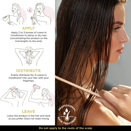Miniatura 7 de Acondicionador sin enjuague, protector de calor profesional para reparar el cabello, fortalece, nutre, hidrata y repara la estructura del cabello