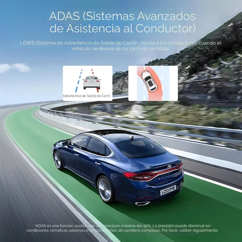 Miniatura 3 de AZDOME M01 Dual Dash Cam frontal y trasera con tarjeta gratuita de 64 GB, cámara de tablero dual de pantalla de 3" para automóvil, G-Sensor ADAS