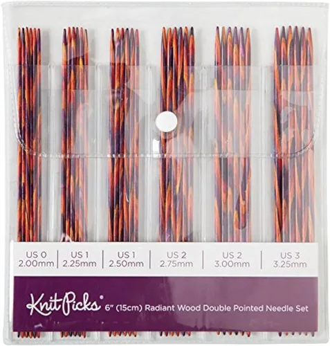 Miniatura 4 de Knit Picks Juego de agujas de tejer de madera de doble punta (Radiant 4")