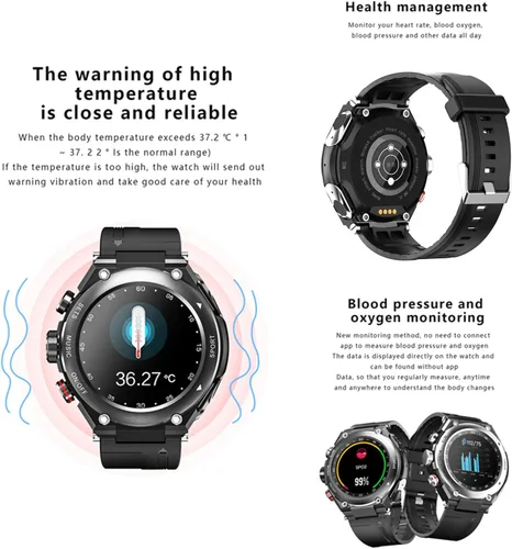 Miniatura 7 de Tuanzi Reloj inteligente T92 con auriculares MP3 Bluetooth 3 en 1 1.28 pulgadas Smartwatch Auriculares inalámbricos incorporados Altavoz Rastreador