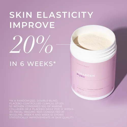Miniatura 5 de Swedish Collagen Polvo de colágeno marino hidrolizado 10,000 mg por porción - 2 x 10.58 oz (21.16 oz en total) Péptidos puros sin sabor