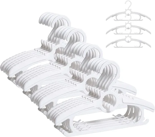 Miniatura 7 de JSF Perchas ajustables para bebés, 20 piezas de ganchos para guarderías, antideslizantes, extensibles, ideales para ropa de recién nacidos