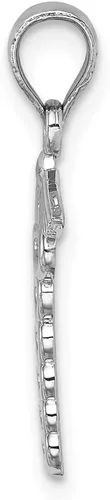 Miniatura 2 de Colgante de alerta de emergencia con símbolo médico de oro blanco macizo de 14 quilates, Metal