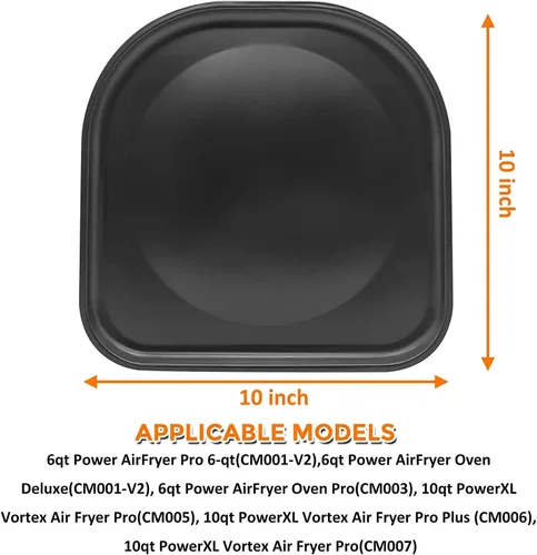Miniatura 2 de ALJ Bandeja de goteo para freidora de aire PowerXL, 2 piezas de repuesto de freidora de aire de primera calidad, bandeja de goteo para freidora