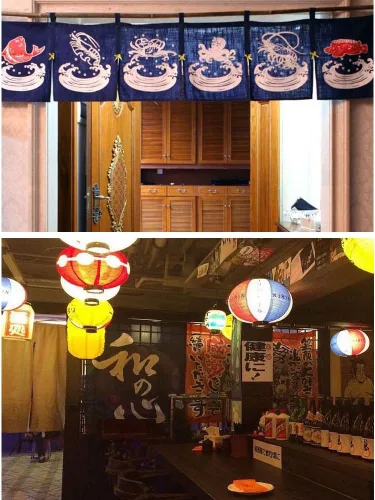 Miniatura 2 de George Jimmy Cortinas de estilo japonés para puerta, pasillo, restaurante, cortinas colgantes