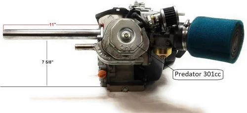 Miniatura 5 de Tubo de escape para Go Kart Predator 301cc y 420cc, GX Hondas, motores de barro.