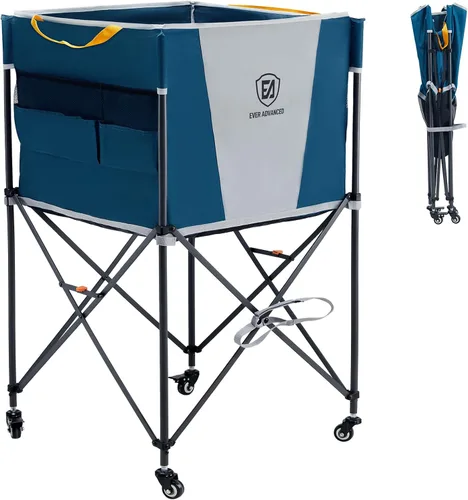 Miniatura 9 de EVER ADVANCED Carrito de almacenamiento de bolas rodantes, ruedas con cerradura, 33 x 22.8 pulgadas/45 x 25 pulgadas, plegable, para garaje,