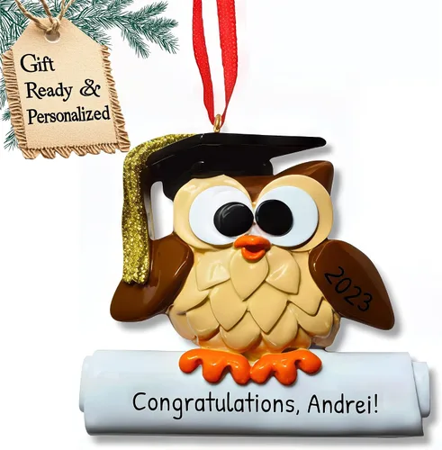 Miniatura 11 de Adornos de graduación personalizados 3D de la clase de 2025, adornos de árbol personalizados para 2025, regalos de graduación personalizados