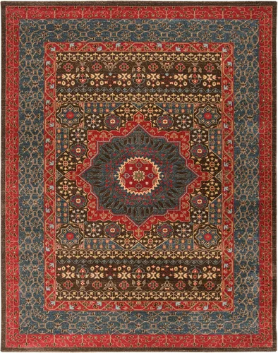 Miniatura 3 de Safavieh Mahal Collection MAH620C tapete oriental tradicional azul marino y rojo, Polipropileno, Azul marino/rojo