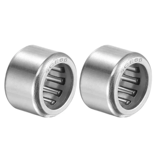 Miniatura 8 de uxcell Rodamientos de agujas SCE65 Diámetro de 3/8 pulgadas Diámetro 9/16 pulgadas OD 5/16 pulgadas de ancho de acero cromado extremo abierto 2pcs