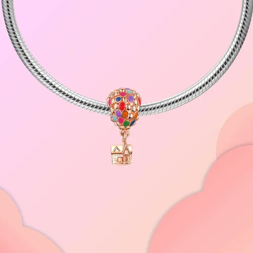Miniatura 2 de LUXILLA - Abalorio de plata de ley 925 con diseño de corazón y corazón para la familia, ideal para pulseras, collares, Día de San Valentín, Día