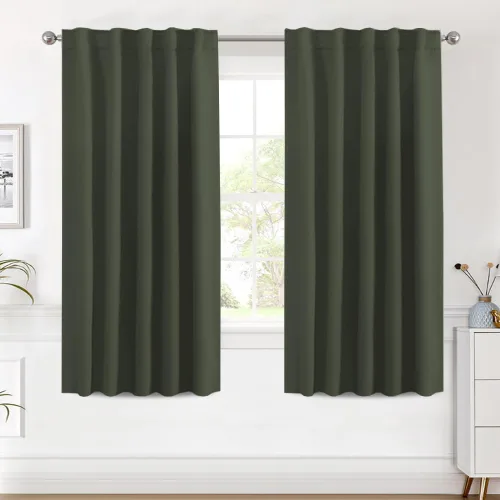 Miniatura 161 de H.VERSAILTEX Cortinas opacas con aislamiento térmico, paneles de tratamiento de ventana, cortinas opacas para oscurecer la habitación, cortinas Gris